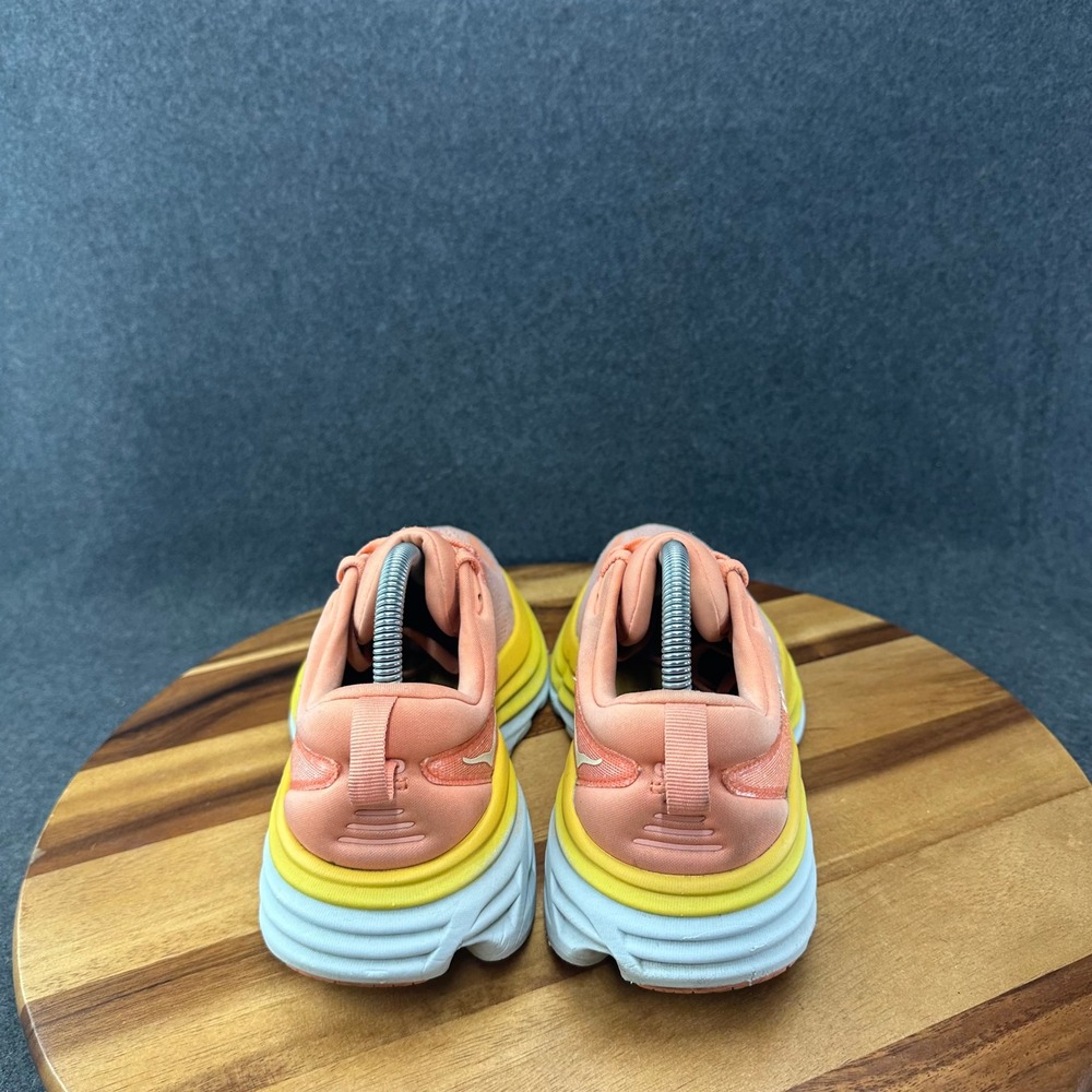 Hoka One One Bondi 8 Shoes Womens Size 8B Peach Orange Running Sneakers 1127952 - Picture 8 of 14